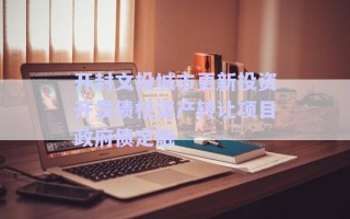 開封文投城市更新投資開發債權資產轉讓項目政府債定融