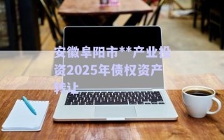 安徽阜陽市**產業投資2025年債權資產轉讓